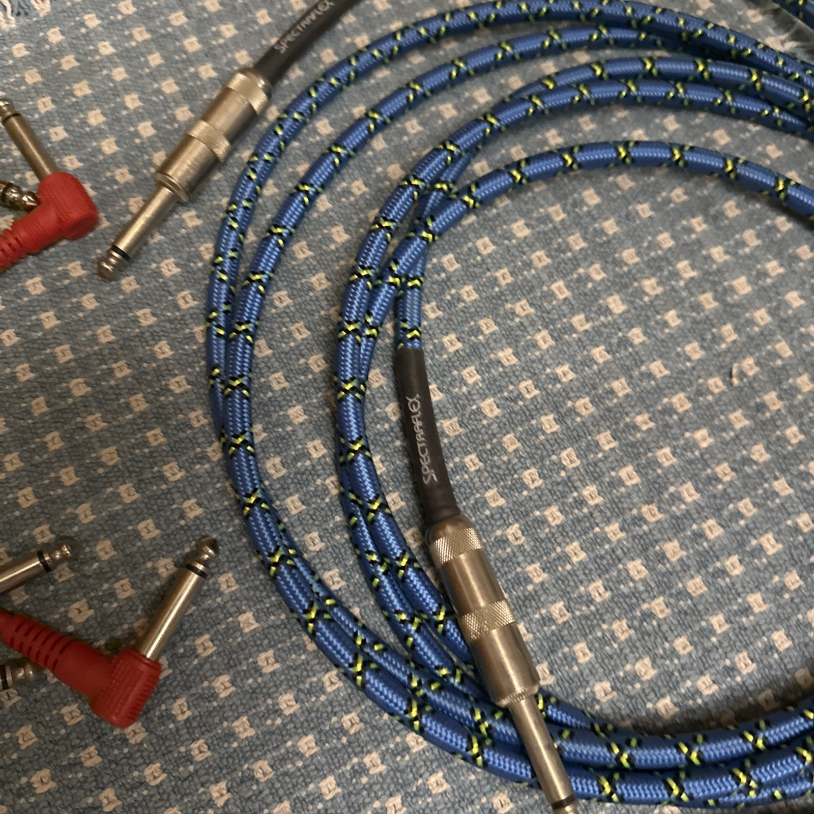 Spectraflex Braided 6’ Guitar Cables Right Angle Standard 6”