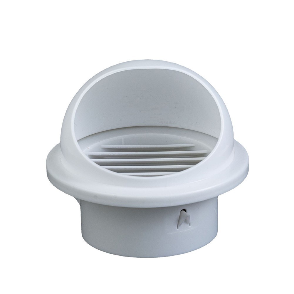 Stylish White Wall Vent Cap Designed to Minimize Rain and Enhance Airflow