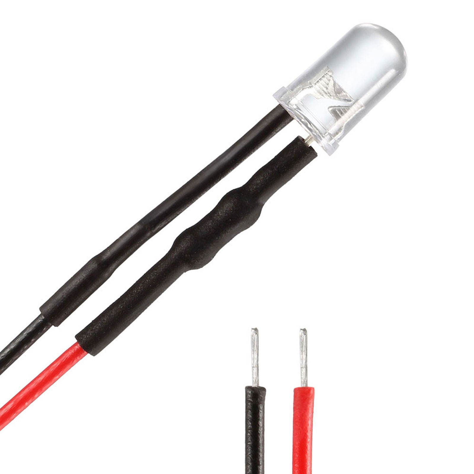 10 Pcs Pre Wired LED Semiconductor Light Emitting Diodes Red 5mm DC9-12V