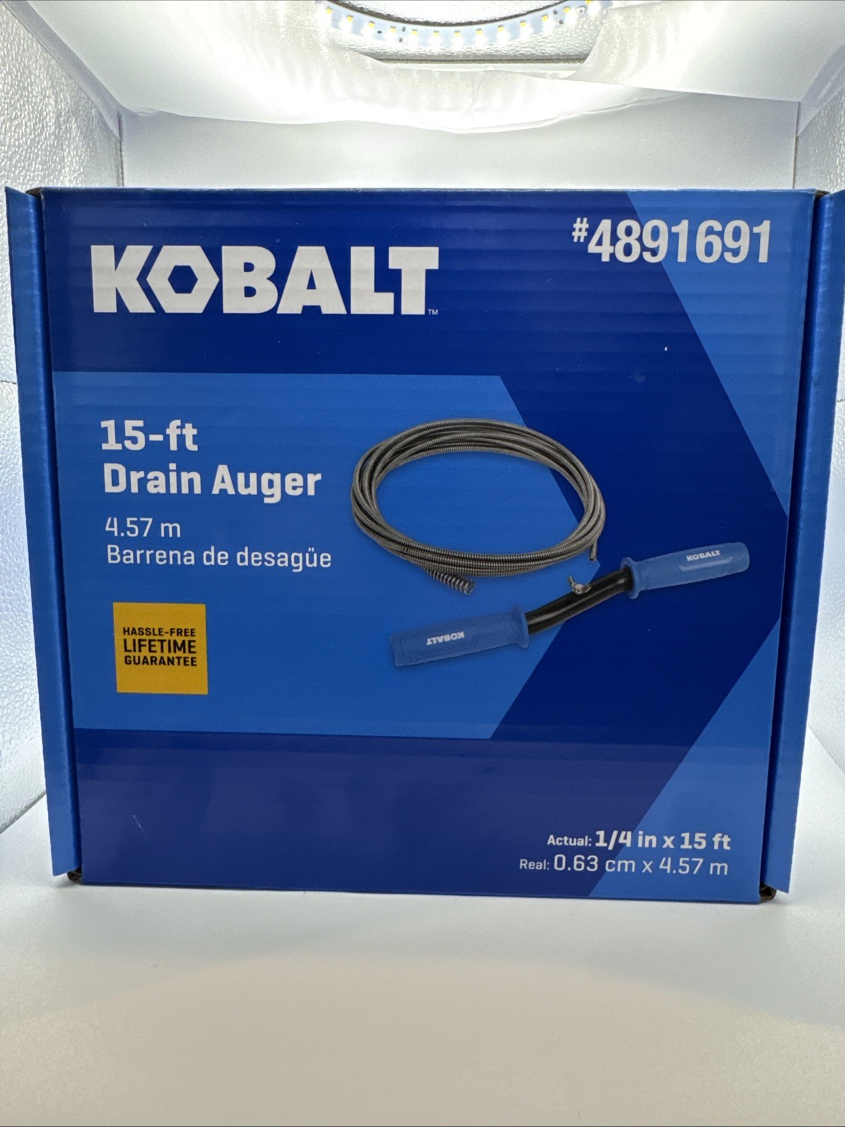 Kobalt 1/4-in x 15-ft High Carbon Wire Drain Auger - 4891691