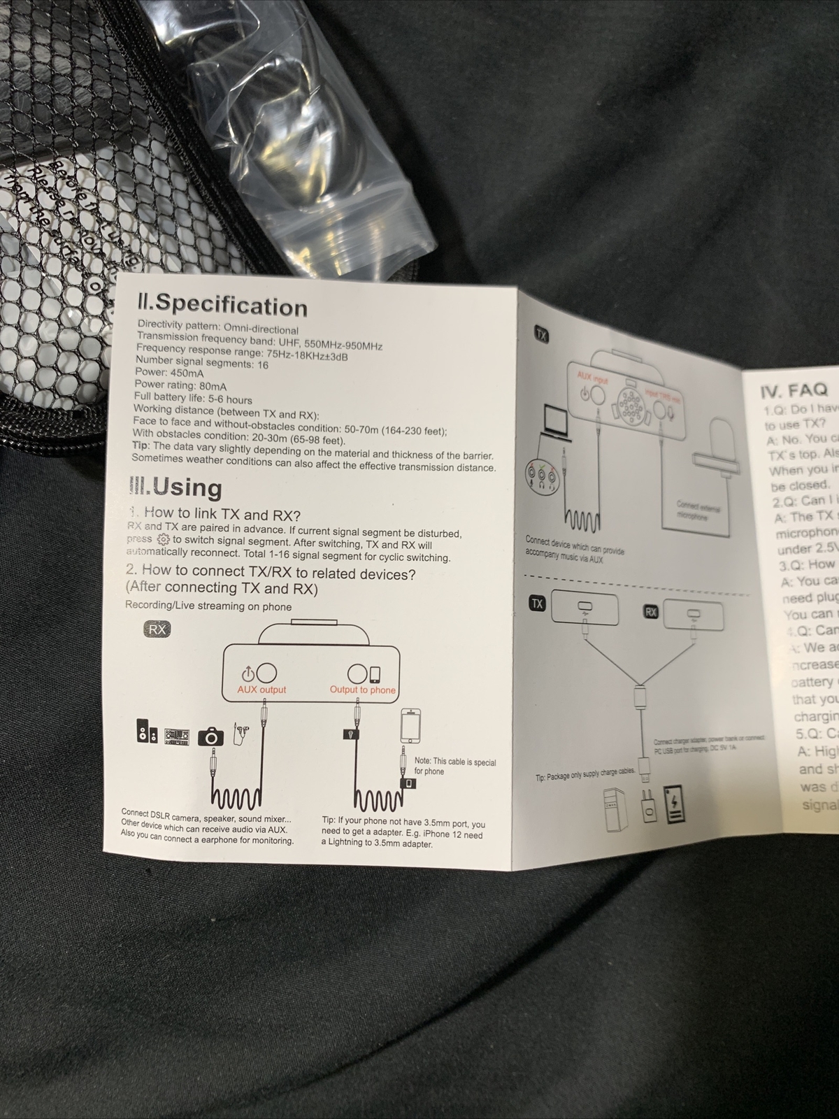 Hayner Seek UHF Wireless Microphone System (Model: Pocket S1)