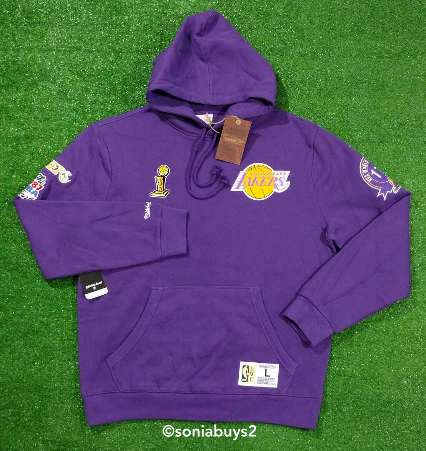 Mitchell & Ness Men's NBA LA Lakers Champ City Hoody, Purple, Sizes