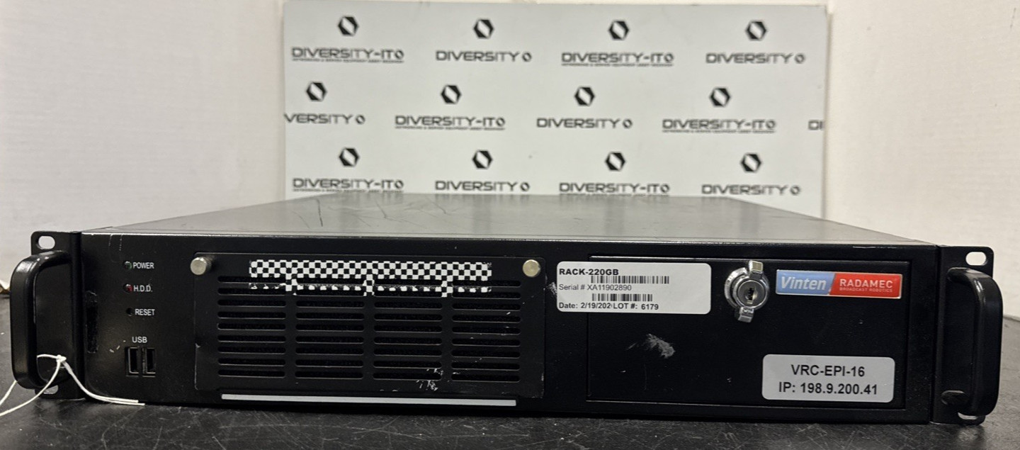 VINTEN Radamec RACK 220GB System Controller - PC CONTROLLER PEDESTAL STUDIO