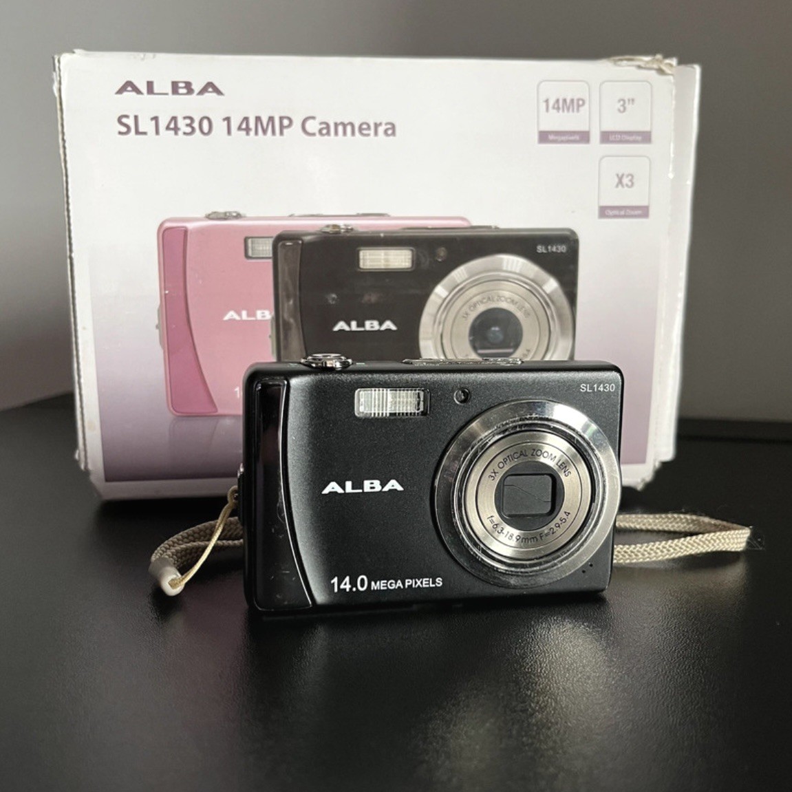 Alba SL1430 14.0MP Compact Digital Camera Black Tested Working Boxed