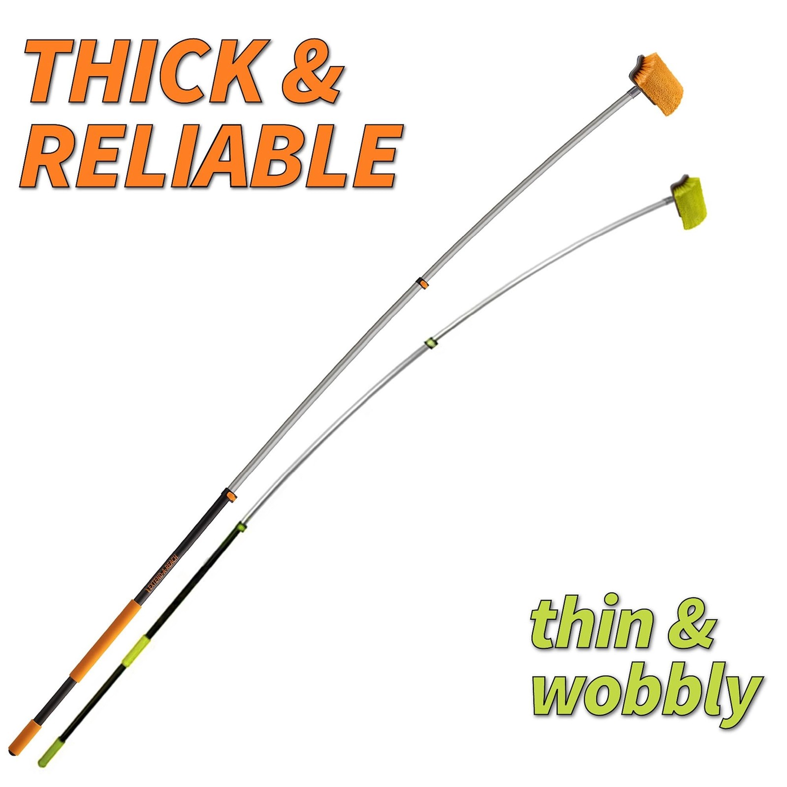 20 Foot High Ceiling Duster Kit and Scrub Brush with 4-12 ft Extension Pole /...