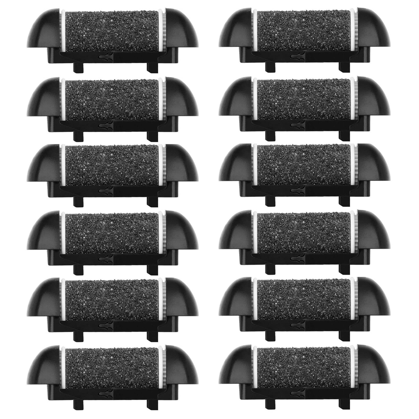 12 Pack Replacement Refill Rollers for Electric 1 Count (Pack of 12), Black