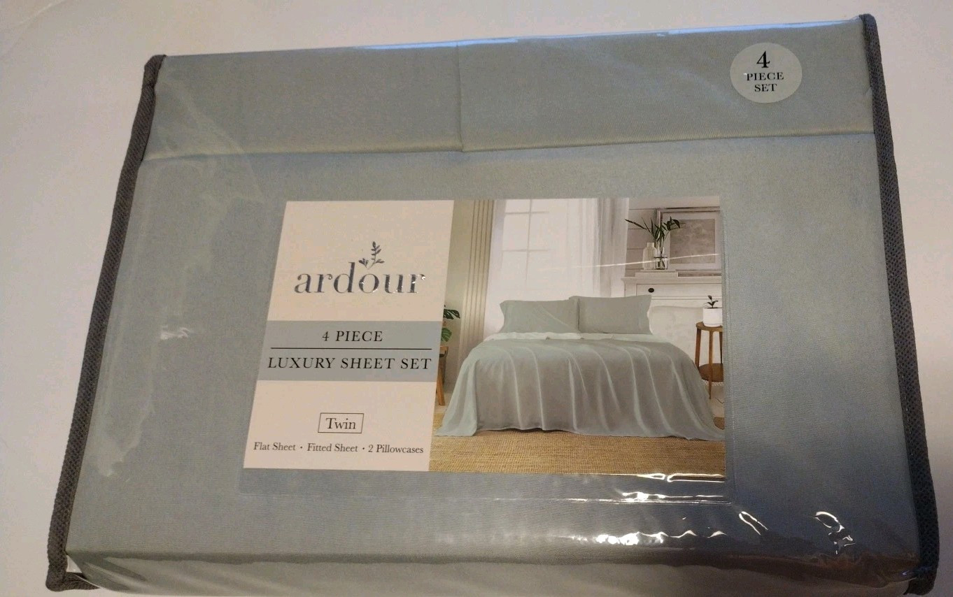 Ardour Luxury Sheet Set Twin Seafoam