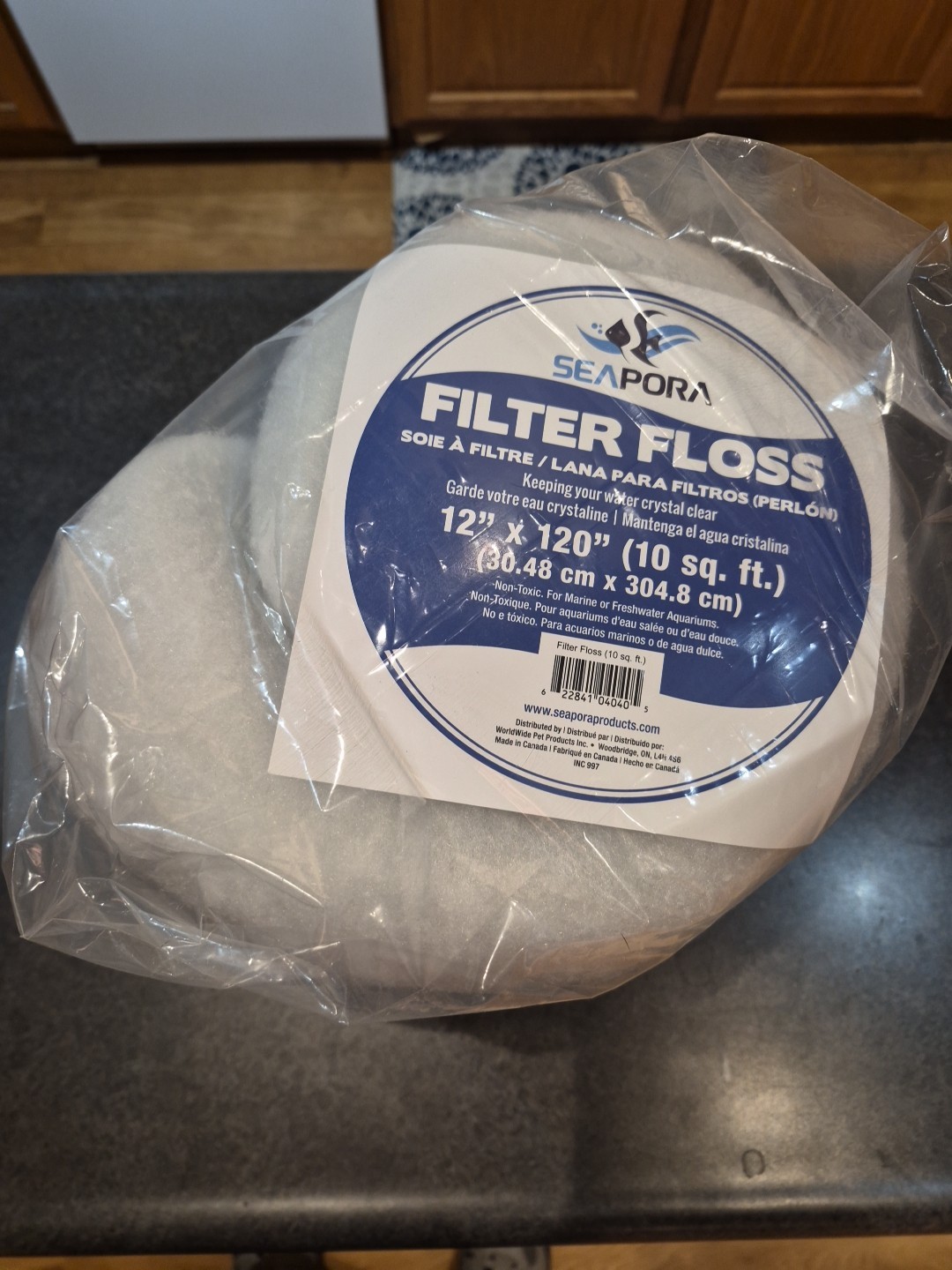 Seapora Filter Floss 12" x 120" 10 sq ft Non-Toxic Aquarium Marine Freshwater