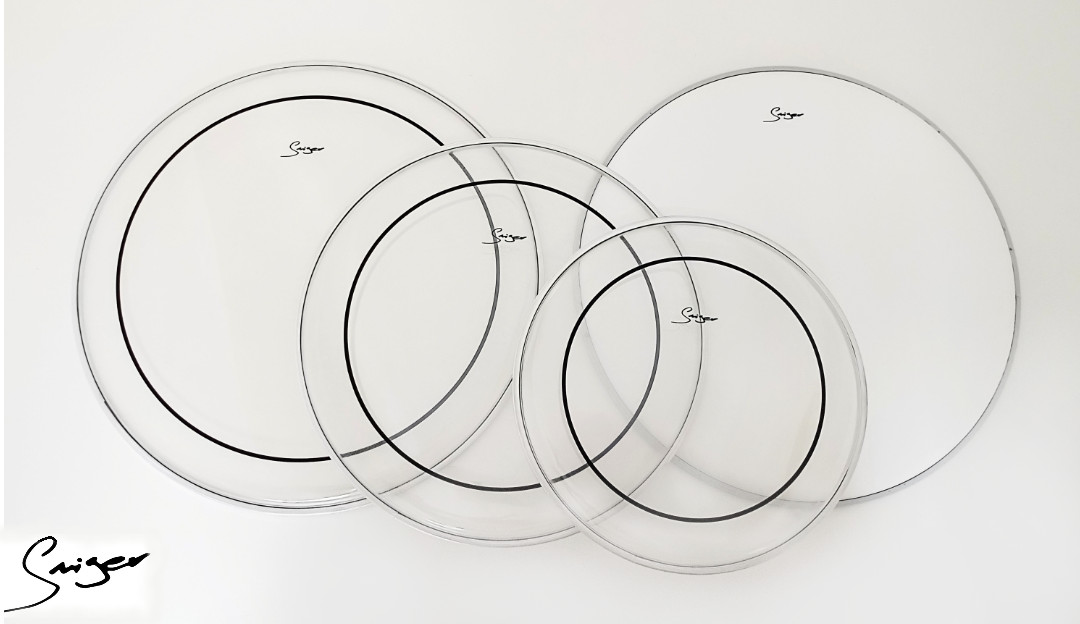Pinstripe Drum Head Fusion Pack 10" 12" 14" + 14" Snare head - SMIGER