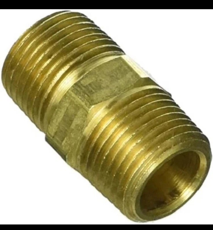 Milton - S-647 Hex Nipple 3/8" x 3/8" NPT Steel Pneumatic Coupler 2 Pack