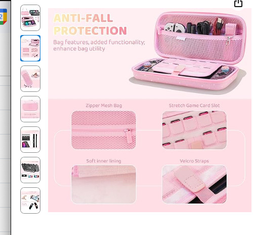 BRAND NEW in PACKAGING- Pink Glitter Switch 2 Accessories Bundle