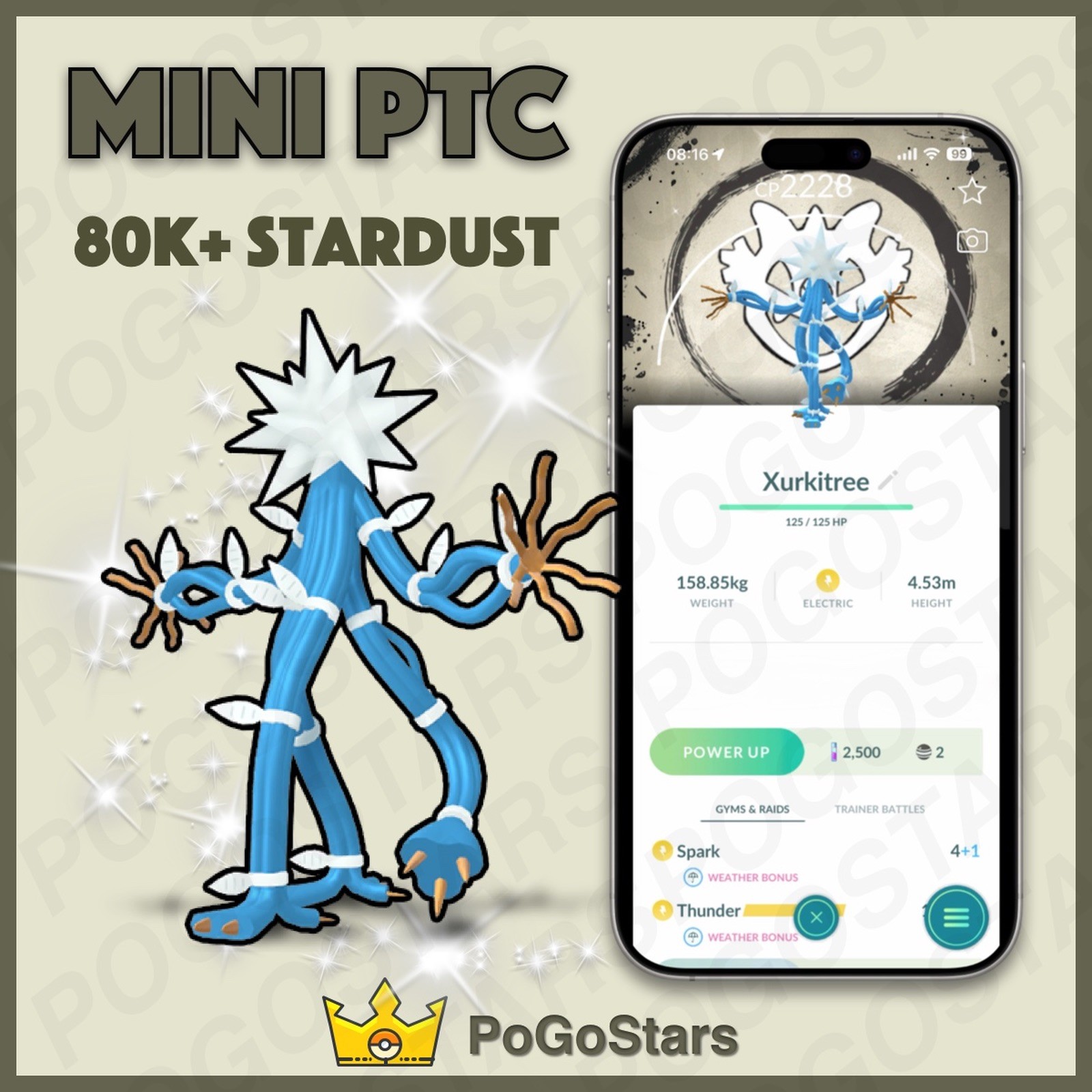 Pokémon PTC Go - Shiny Xurkitree - GO Fest 2026✨Special Background✨