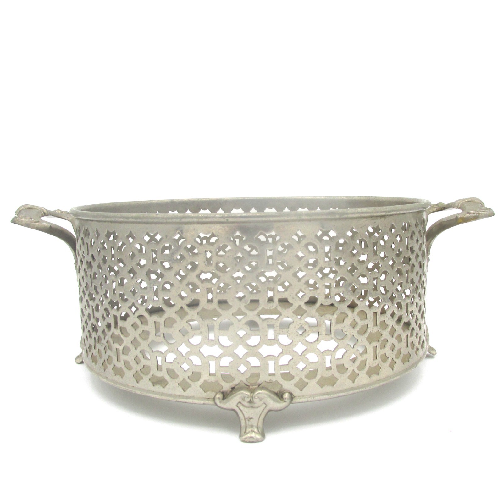 Manning Qualry Bowman Meriden CT Silverplate Casserole Holder 7.5" Dia Footed