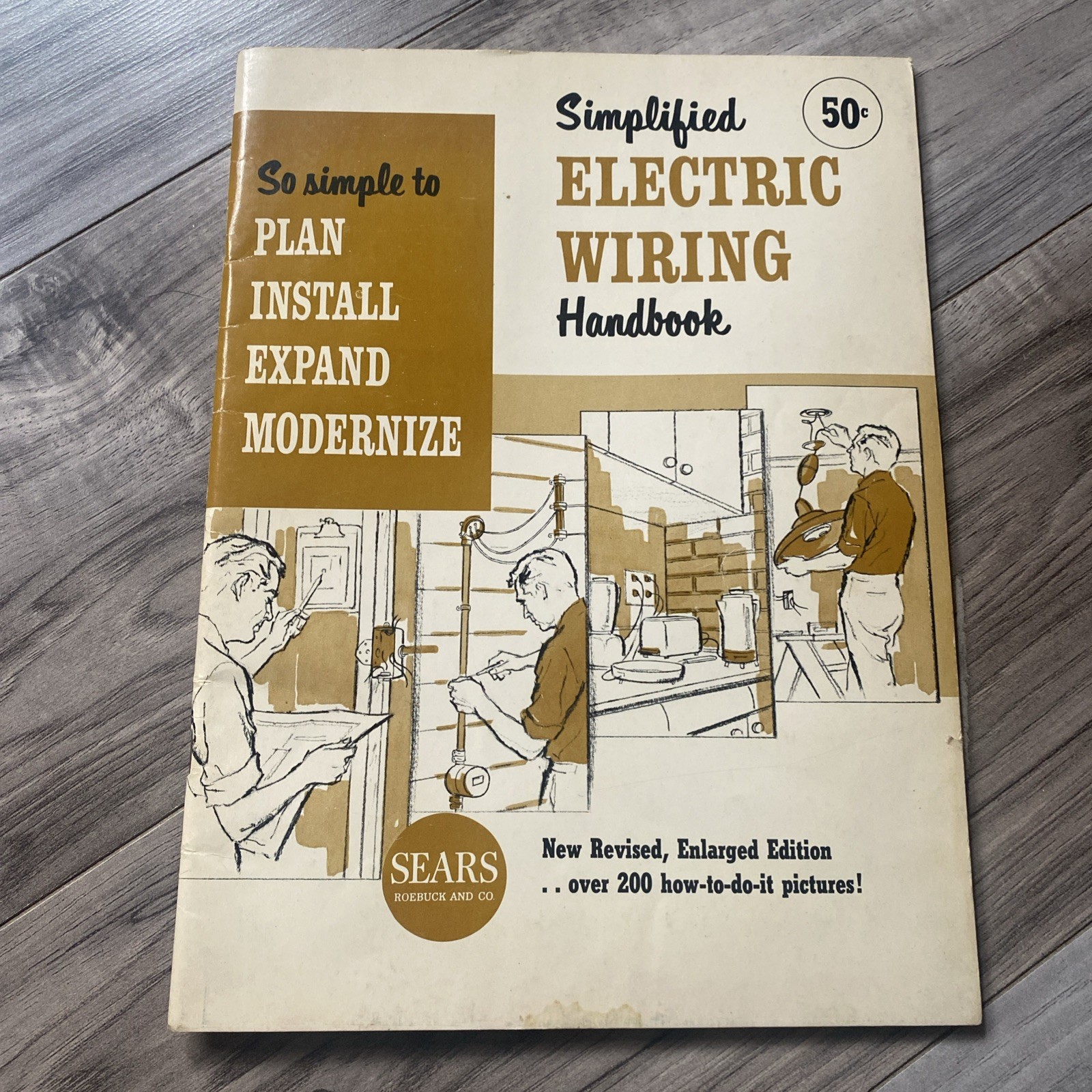 Vintage 1964 Sears Roebuck & Co. Simplified Electric Wiring Handbook Soft Cover