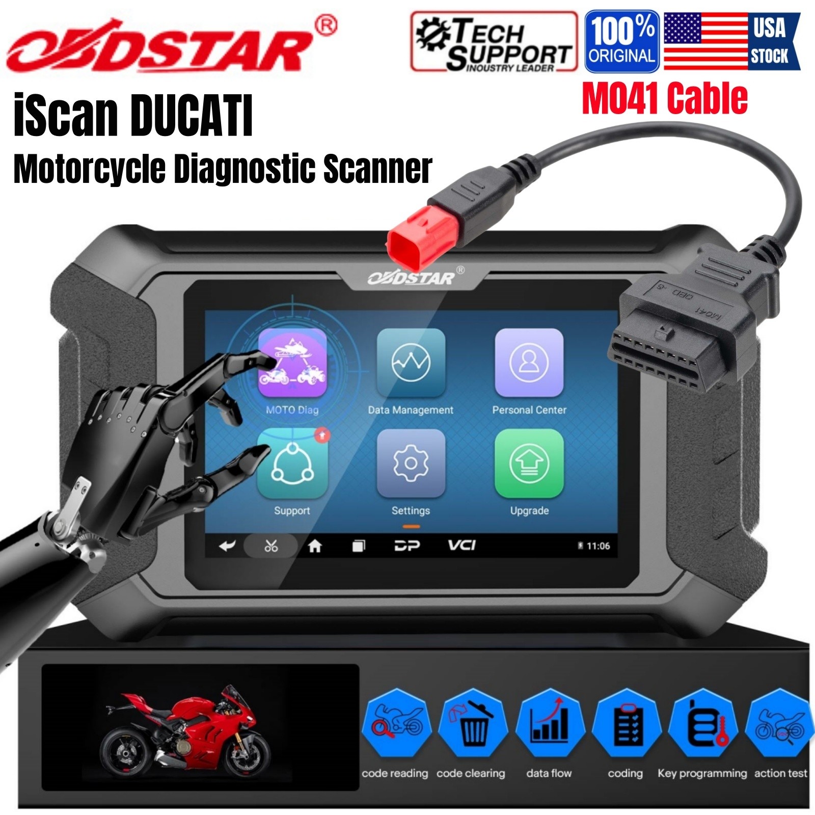 OBDSTAR iScan for DUCATI Motorcycle Diagnostic Scan Coding Tool With M041 Cable