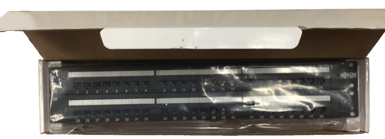 Tripp Lite Model N052-048 Cat5e Patch Panel 568B-48 Ports OPEN BOX