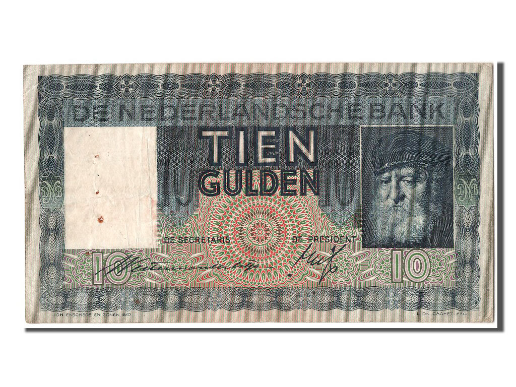 [#302919] Banknote, Netherlands, 10 Gulden, 1937, 1937-04-30, EF(40-45)