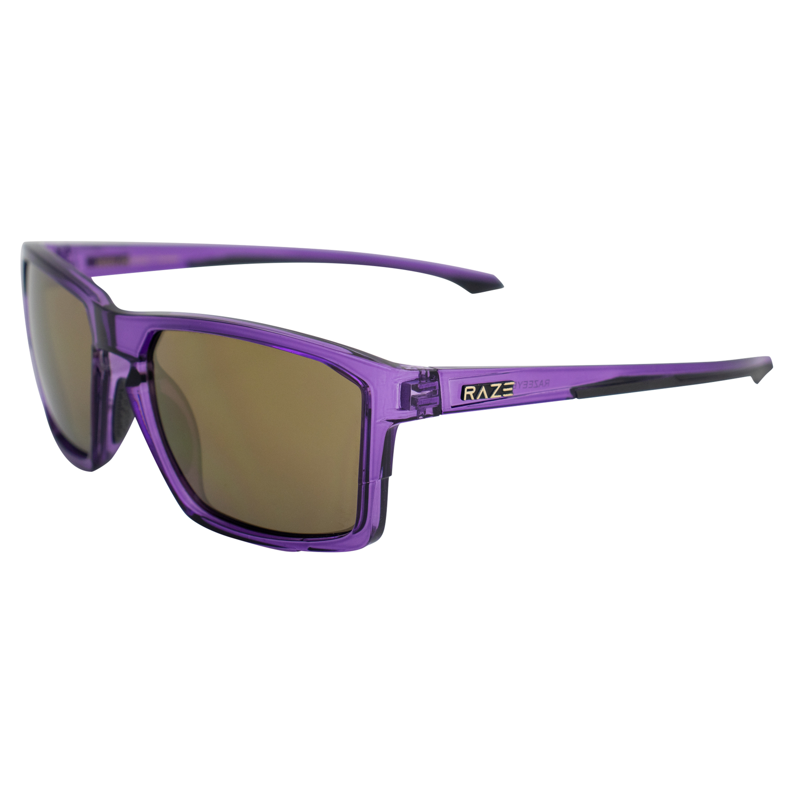 Raze Eyewear Journey Trendy & Fashionable Sunglasses Purple w/ Smoke Gold Z Lens