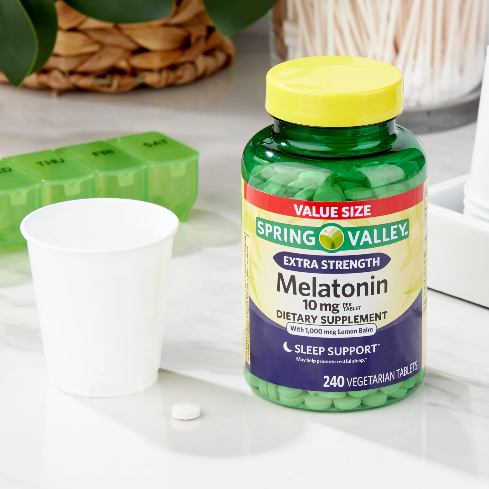 Spring Valley Extra Strength Melatonin Tablets, 10 mg, 240 Ct