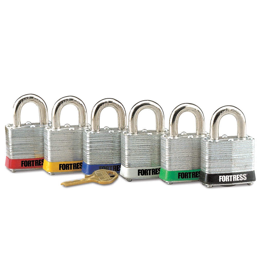 FORTRESS 1803YLW Lockout Padlock,KD,Yellow,1-1/4"H 9WDV0
