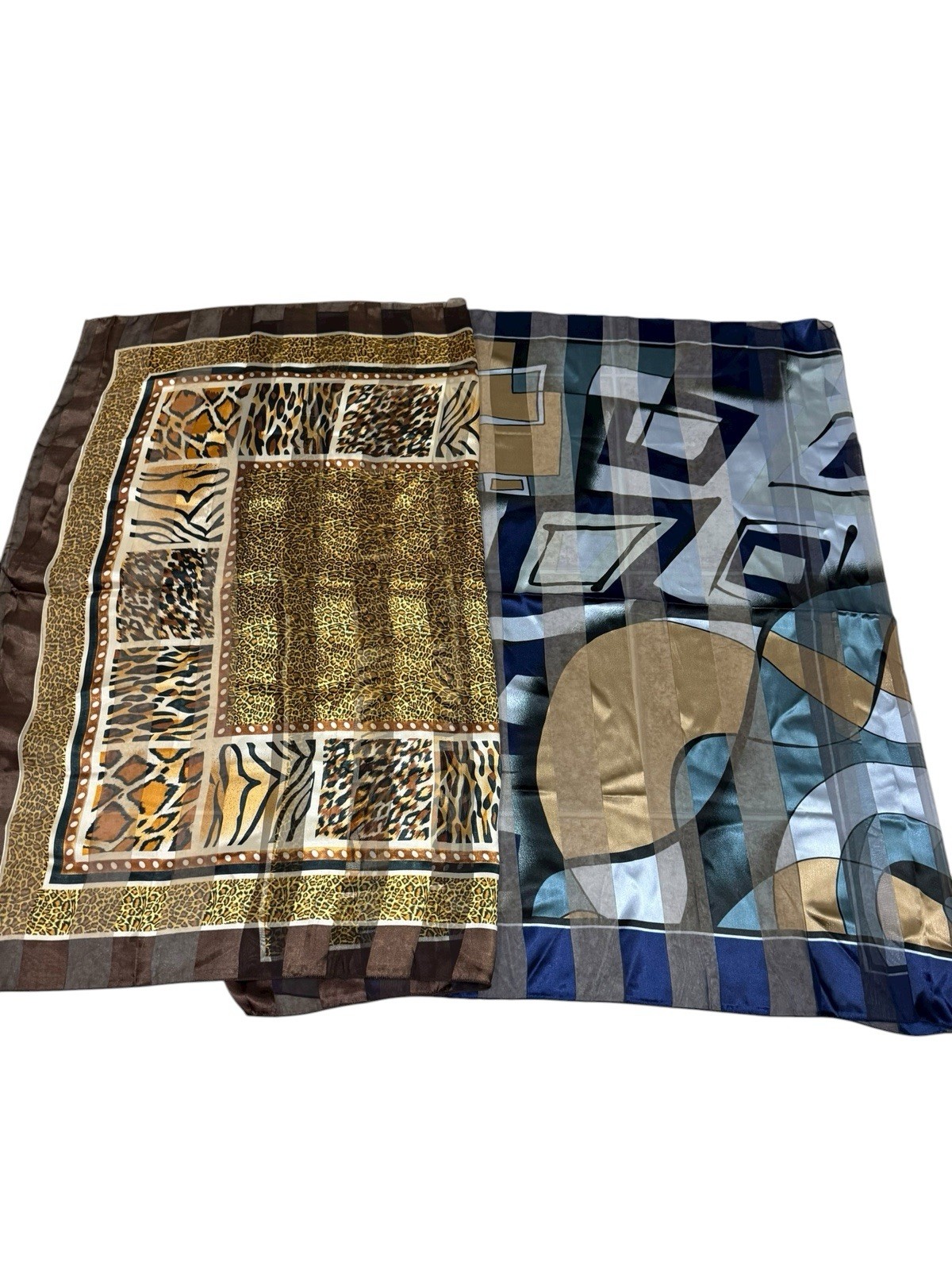 Unbranded Women's Fashion Scarves Lot of 2 Semi Sheer Polyester Lightweight