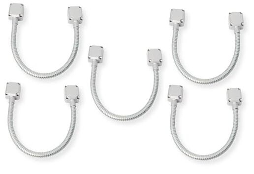 Seco-Larm SD-969-S18Q Armored Door Cords, Die-cast Aluminum End Caps, Pack of 5