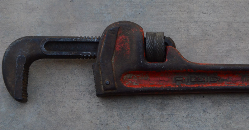 Vintage 24" Rigid Heavy Duty Adjustable Pipe Wrench.