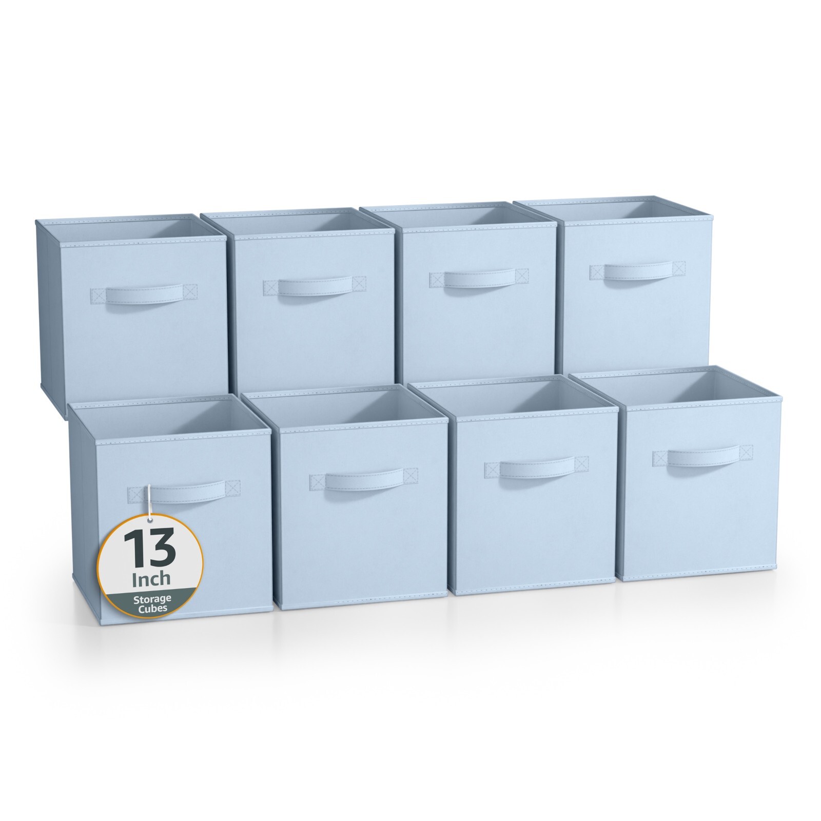 Sorbus Large 13" Fabric Storage Cubes - 8 Pack Foldable Storage Bins (Pastels)