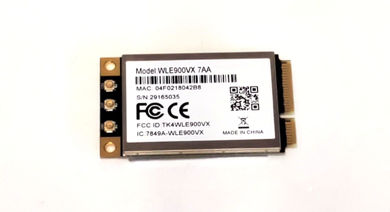 (LOT OF 2) WLE900VX 7AA 802.11ac Wi-Fi 5 Mini PCIe adapter 2.4GHz and 5.0 GHz