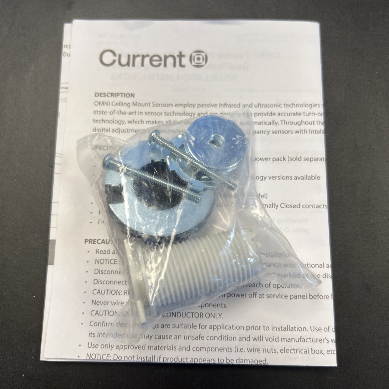 Current OMNIDT500 Ceiling Occupancy Sensor PIR/US 500 Sq Ft White