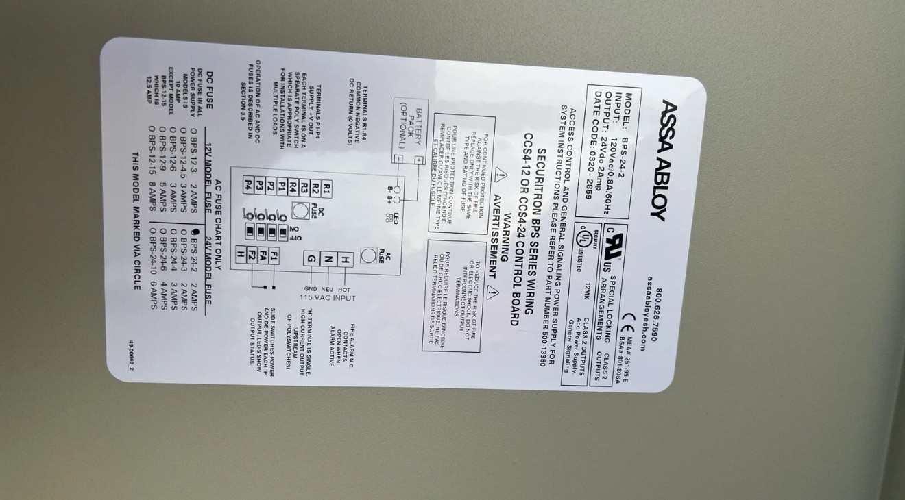 Securitron BPS-24-2