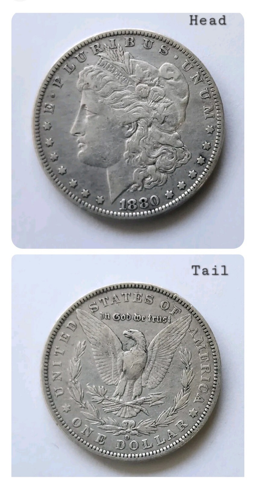 Hand Made .900 Silver Mogan Dollar