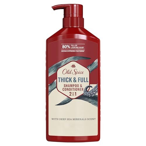 Old Spice Mens 2 in 1 Shampoo and Conditioner for All Hair Types, Thick & Full