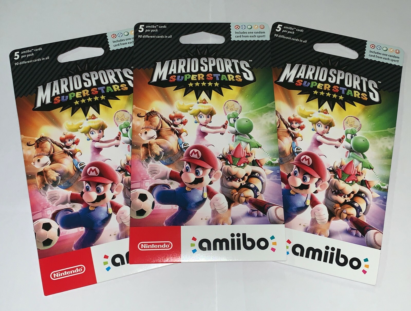 Mario Sports Superstars Amiibo Card 3-Pack (5 Cards per Pack) BRAND NEW / SEALED