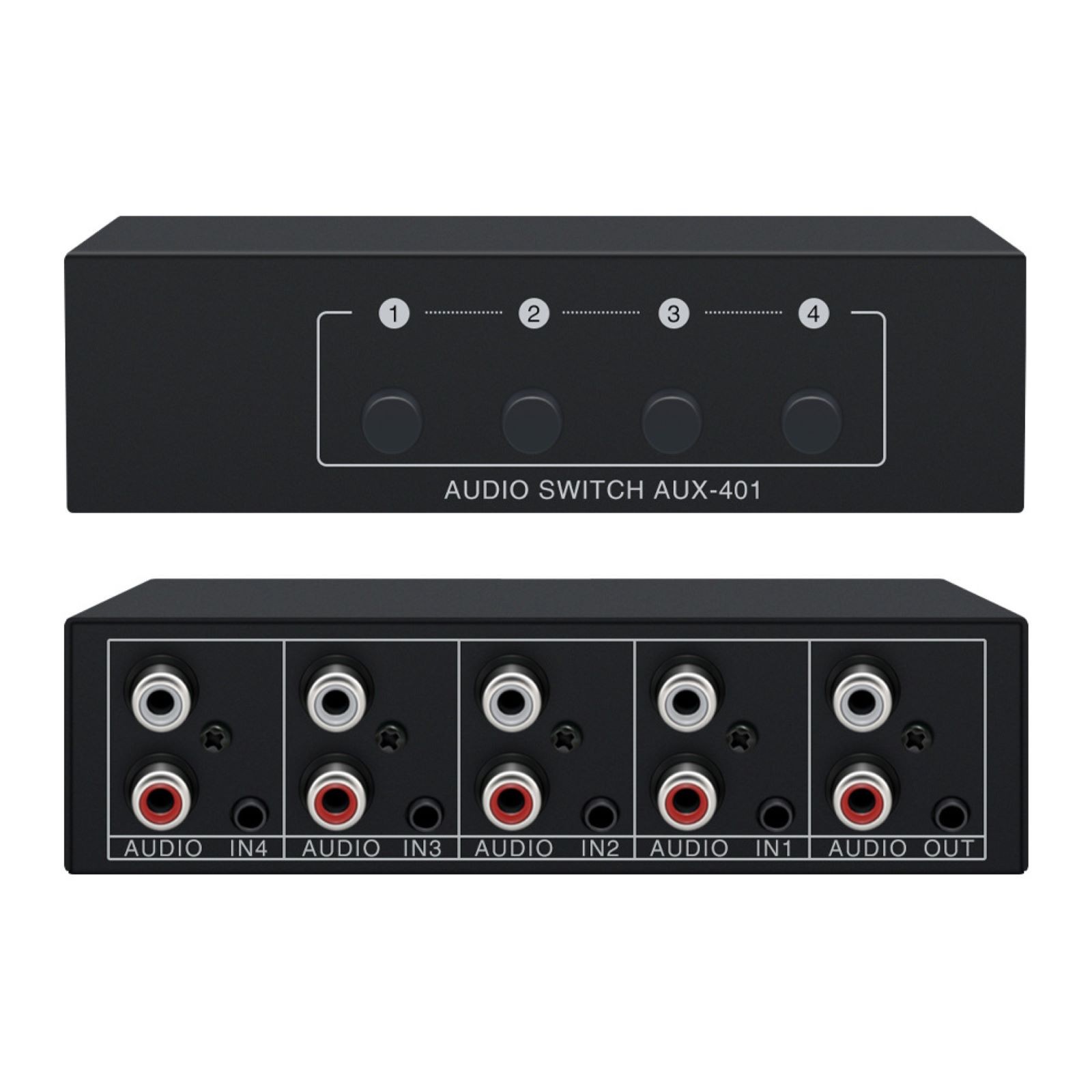 1PCS Stereo Audio Switcher 4 in 1 Out A/B Analog For Multi-source Switching