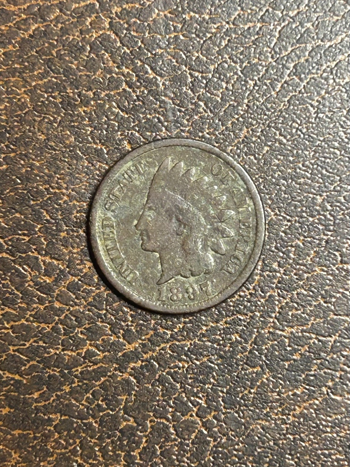 1897 Indian Head Penny Very Good Nice Date & Detail Exact Coin Imaged #B155
