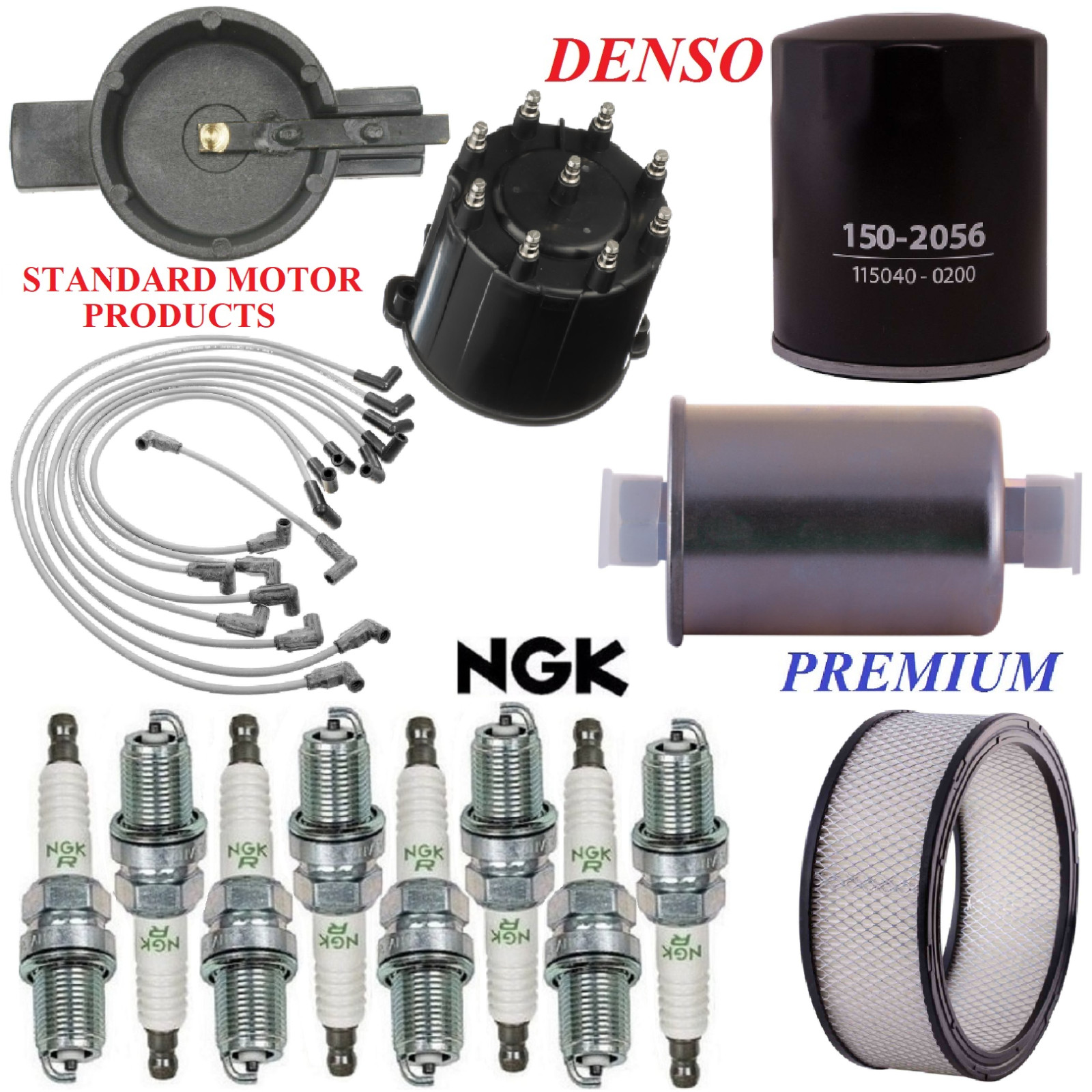 Tune Up Kit Filters Cap Wire Spark Plugs For GMC G1500 V8 5.0L & 5.7L 1987-1991