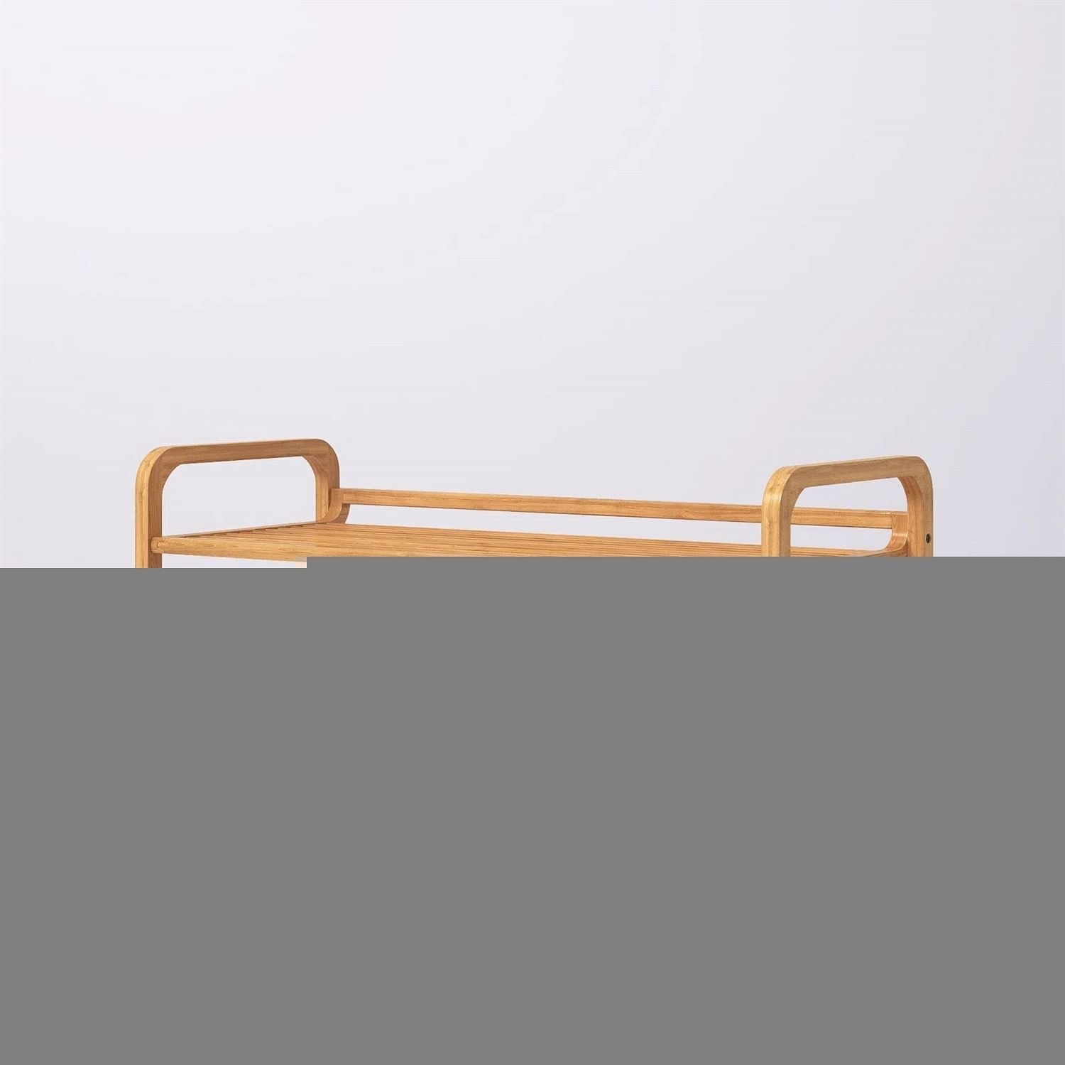 Bamboo Modern 2-Shelf Stackable Shoe Rack - Holds up to 8 Pair of Shoes