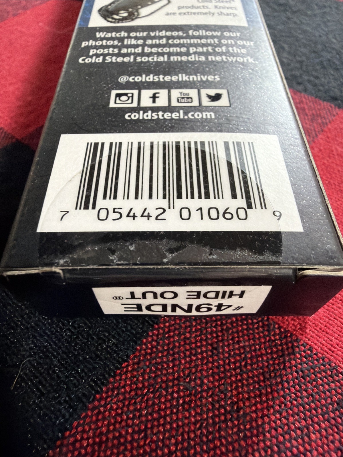 Cold Steel Hide Out Black Polymer 3"AUS-8A CA49NDE