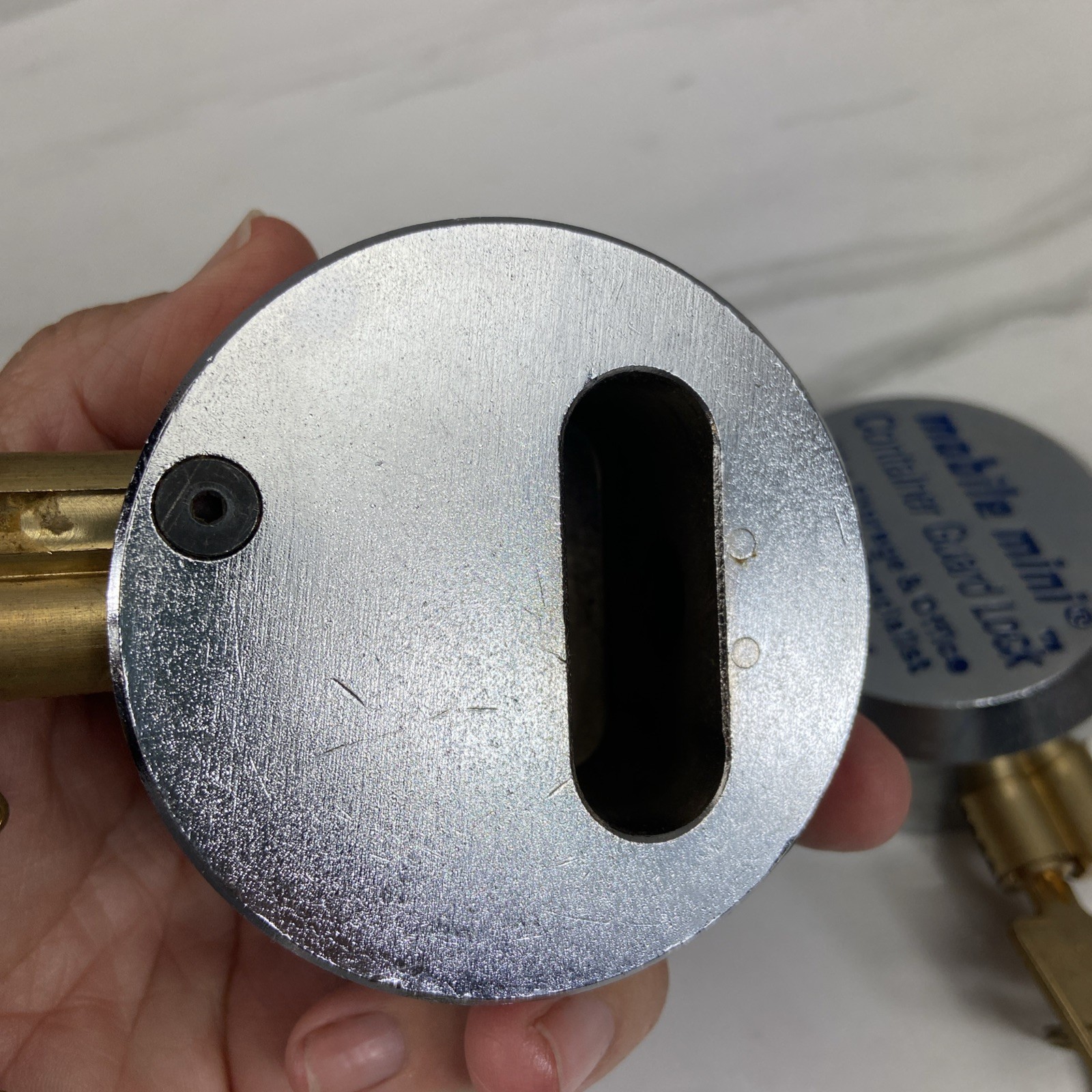3 Mobile Mini Container Guard Puck Locks with 2 Keys - VGC