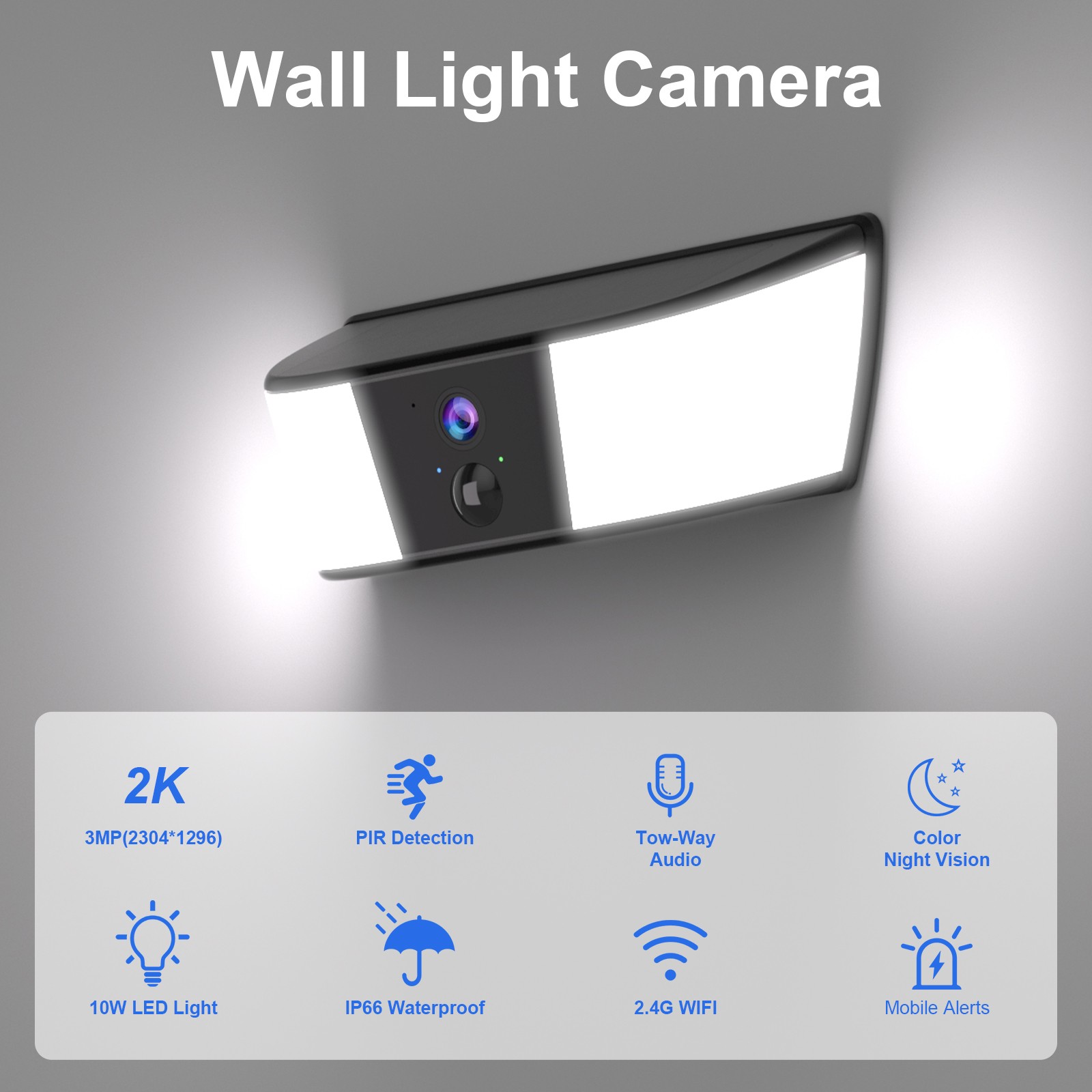 ANRAN Solar Security Wall Light Camera Wireless Camera WiFi Home Outdoor Home