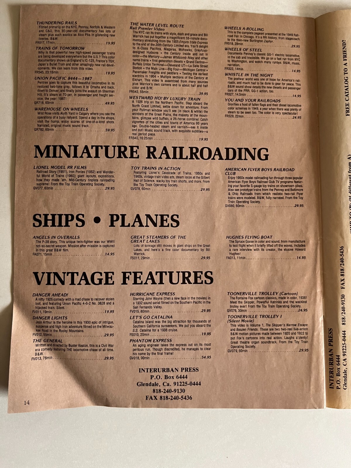 Interurban Press - Fall 1989