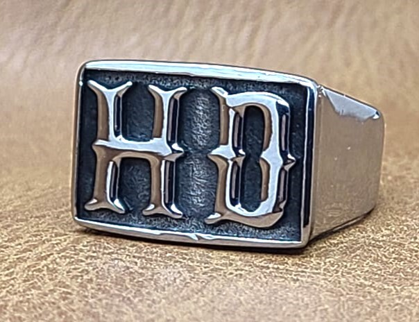 HD Biker Motorcycle Stainless Steel Ring  Sizes 7 thru 15