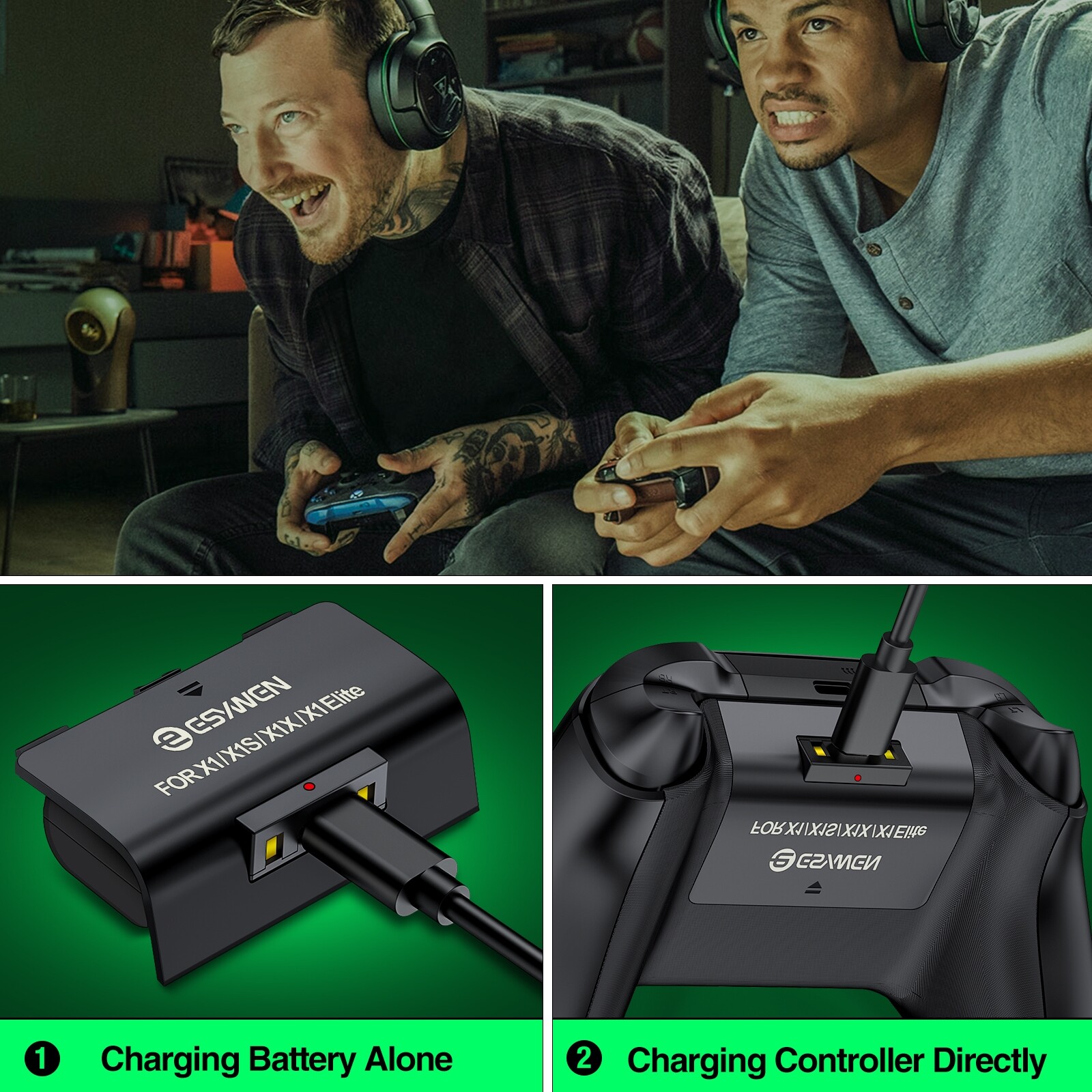 Rechargeable Battery Pack Charging Dock For Xbox One Elite/Series X S Controller