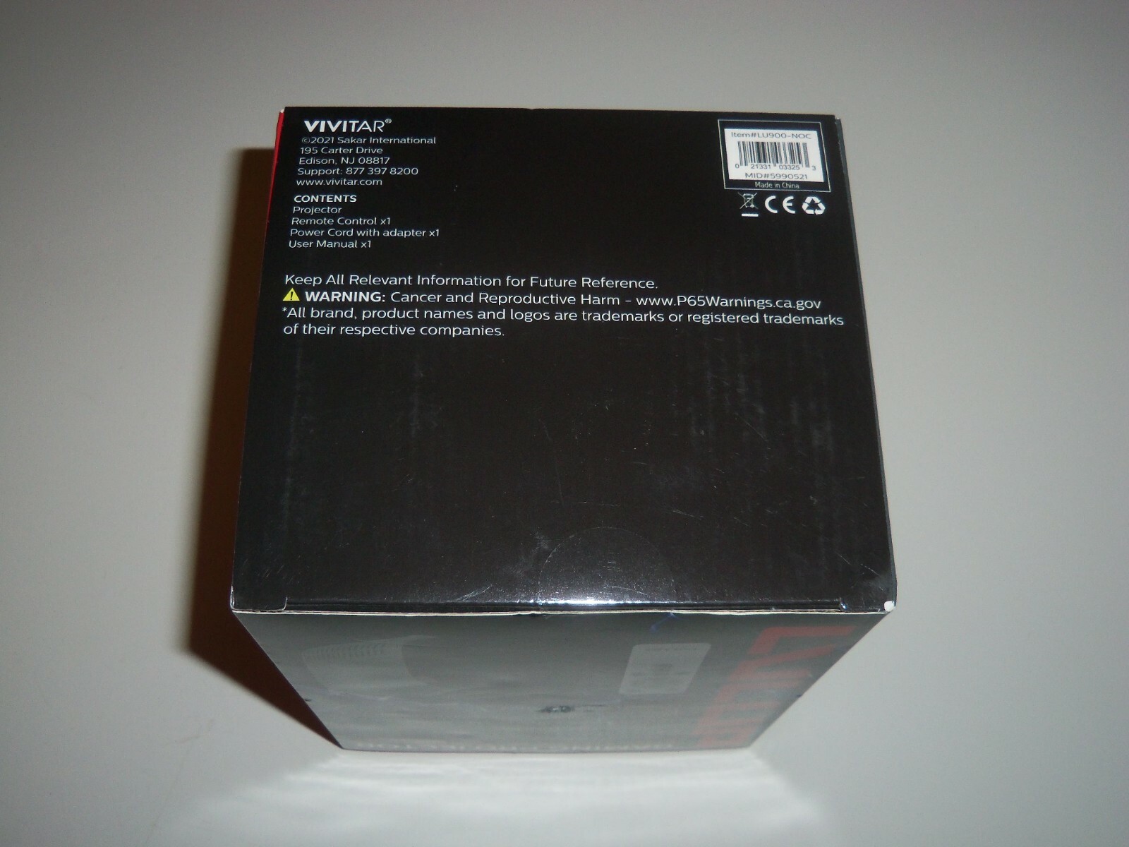 Vivitar LVLUP LU900-NOC 2160P 2200 LED Plug and Play Gaming Projector