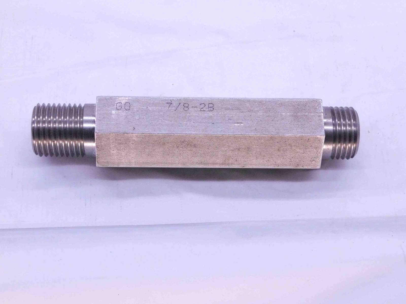 SHOP MADE 7/8 12 2B THREAD PLUG GAGE .875 .8750 7/8"-12 GO AND NO GO INSPECTION