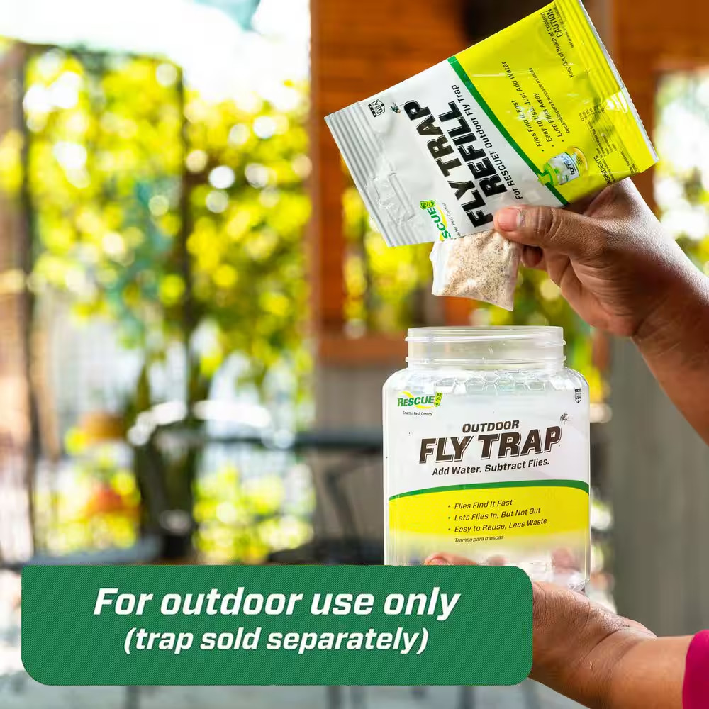 Outdoor Fly Trap Refill, Bundle of 4