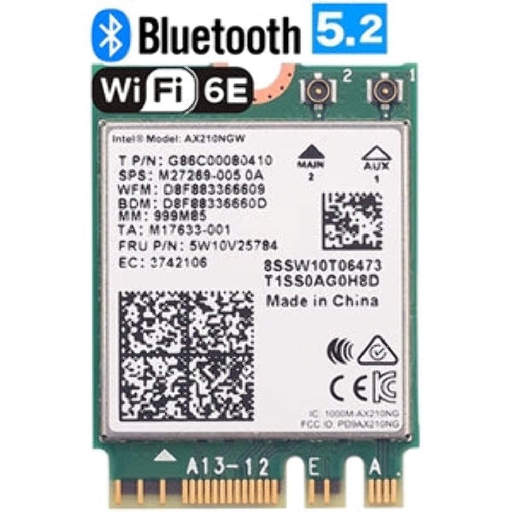 Intel AX210 | Tri-Band | Wi-Fi 6E | Bluetooth 5.3 | M.2 2230 Wi-Fi Network Card