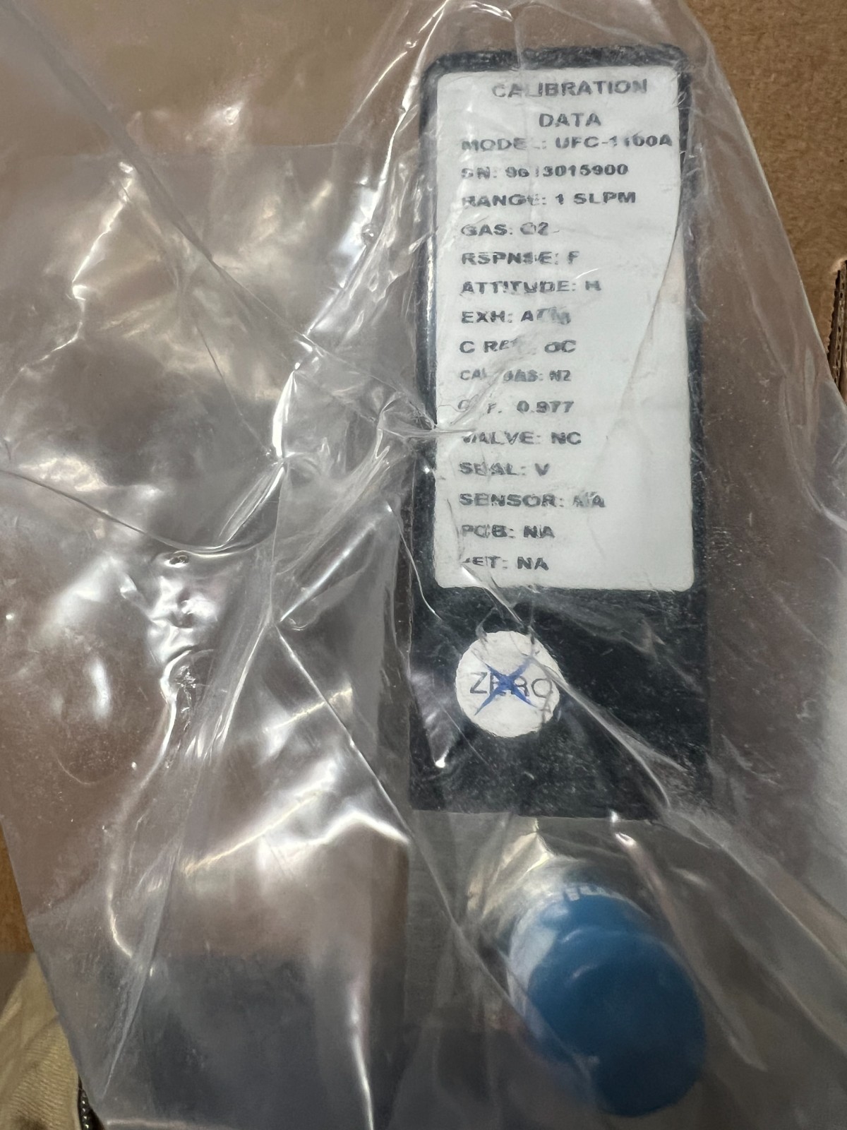 UNIT UFC-1100A Mass Flow Controller for O2 Gas, 1 SLPM, Calibrated and Sealed.