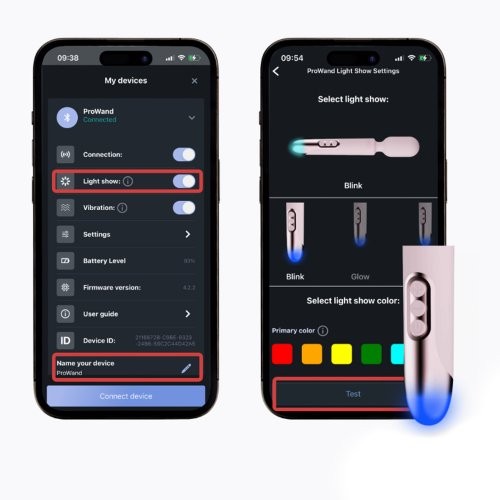 Kiiroo ProWand App Compatible LED Display Wand Vibe